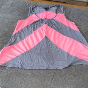Rue 21 pink and gray chevron tank Sz L